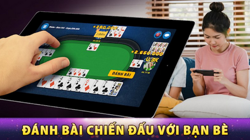 Đánh bài online với bạn bè kết nối từ xa